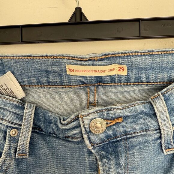 Levi’s Women’s 29 724 High Rise Straight Crop Jeans - Picture 2 of 5